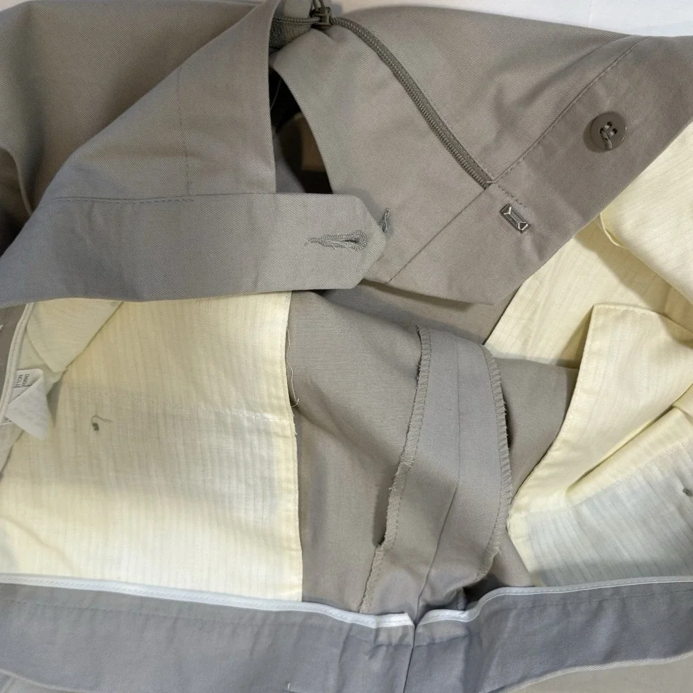 Jhane Barnes Mens 38‎ Cotton Flat Front Vintage NWT Shorts Tan Khaki Preppy Golf